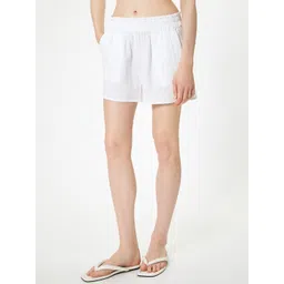 Koton Women Mid-Rise Cotton Regular Shorts-picture-11