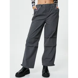 Koton Women Mid-Rise Cotton Regular Trousers image 1