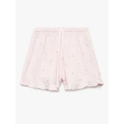 Koton Women Printed Relaxed Fit Mid-Rise Pure Cotton Shorts-picture-18