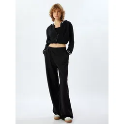 Koton Women Solid Hood Front-Open Sweatshirt-picture-21