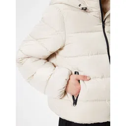 Koton Women Solid Hooded Padded Jacket image 3