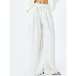 Koton Women Solid Slip-On Regular Trousers-picture-17