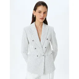 Koton Women Striped Tailored Jacket-picture-34
