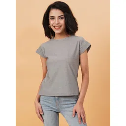 kotty basics Kotty Women Solid Round Neck T-shirt-picture-27