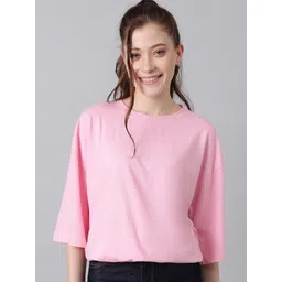 KOTTY Basics Round Neck Drop-Shoulder Sleeves Oversized T-shirt-picture-15