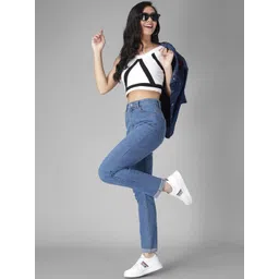 kotty basics Kotty Women Slim Fit High-Rise Slash Knee Stretchable Jeans image 3