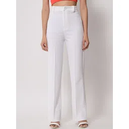 kotty bizwear Kotty Women Relaxed Straight Leg Straight Fit High-Rise Easy Wash Trousers-picture-18