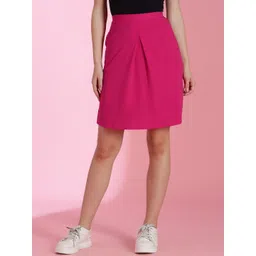 kotty bizwear Stylecast X Kotty Pink Woven Straight Mini Skirt-picture-36