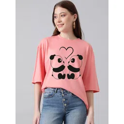 KOTTY Basics Graphic Printed Drop-Shoulder Sleeves Oversized T-shirt-picture-24