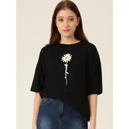 KOTTY Basics Graphic Printed Drop-Shoulder Sleeves Oversized T-shirt-picture-26