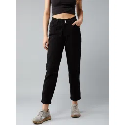 Kotty Black Boyfriend Fit High Rise Jeans image 1