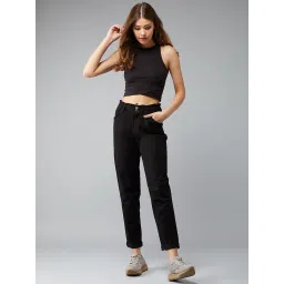 Kotty Black Boyfriend Fit High Rise Jeans image 4