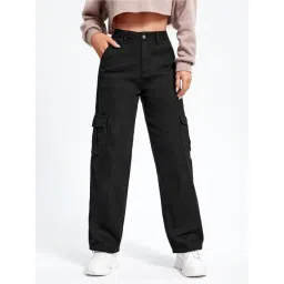 Kotty Black Cotton Lycra Solid Jeans-picture-28