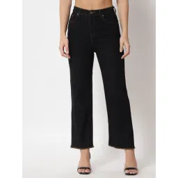 Kotty Black Cotton Lycra Solid Jeans-picture-40