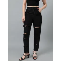 Kotty Black Distressed High Rise Jeans-picture-48
