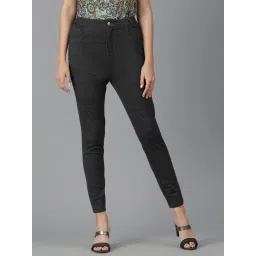 Kotty Black Textured Skinny Fit High Rise Jeans-picture-26