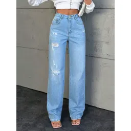 Kotty Blue Blended Straight Fit Jeans-picture-13