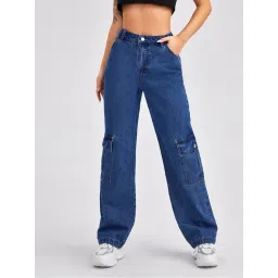 Kotty Blue Cotton Lycra Solid Jeans-picture-45