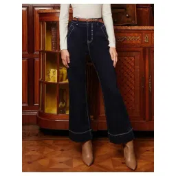 Kotty Blue Cotton Lycra Solid Jeans-picture-29