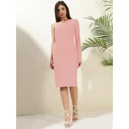 Kotty Light Pink Slim Fit Bodycon Dress-picture-47