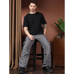 Kotty Men Relaxed Easy Wash Cargos Trousers-picture-24