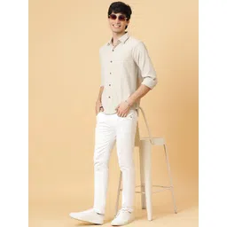 Kotty Men Relaxed Spread Collar Textured Self Design Casual Shirt-picture-15