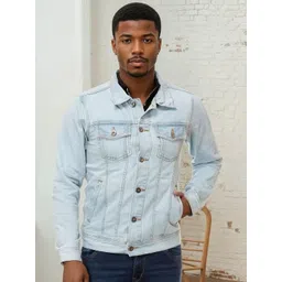 Kotty Men Spread Collar Solid Denim Jacket-picture-25