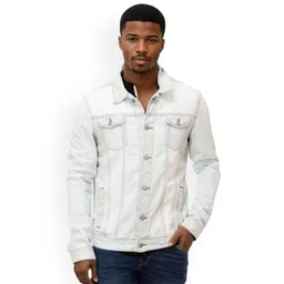 Kotty Men Spread Collar Solid Denim Jacket-picture-29