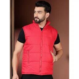 Kotty Men Stand Collar Solid Puffer Jacket-picture-33