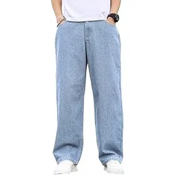 kotty Men's Loose-Fit Stretch Denim Jeans in Light Colors for All Seasons.-picture-43