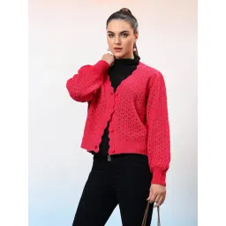 Kotty Pink Cotton-Poly Blend Regular fit Sweater-picture-43