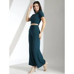 Kotty Round Neck Crop Top With Trousers Co-Ords-picture-17