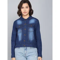 Kotty Women Blue Washed Denim Jacket image 1