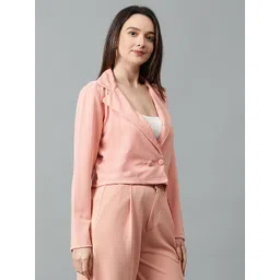 kotty Women Checkered Single Breasted Casual Blazer-picture-15