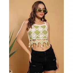 Kotty Women Embellished Cotton Crop Top-picture-37