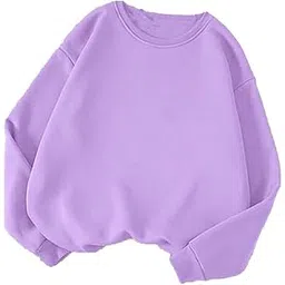 kotty Women Fleece Full Sleeve Crew Neck Solid Sweatshirt-picture-49