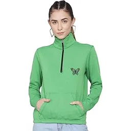 kotty Women GreyFull Sleeve Embroidery Sweatshirt-picture-31