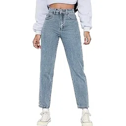 kotty Women High Rise Cotton Lycra Ankle Length Slim fit Blue Solid Jeans (Blue,26)-picture-16