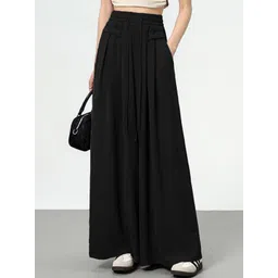 Kotty Women Loose Fit High-Rise Easy Wash Pleated Trousers-picture-33