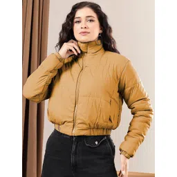 Kotty Women Mock Collar Solid Casual Insulator Puffer Jacket-picture-23