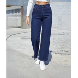 kotty Women Regular High Rise Dark Blue Jeans-picture-12