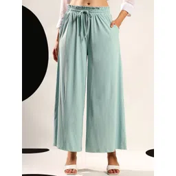 Kotty Women Relaxed Easy Wash Wide Leg Parallel Trousers-picture-35
