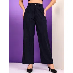Kotty Women Relaxed Straight Leg High-Rise Easy Wash Pleated Formal Trousers-picture-36