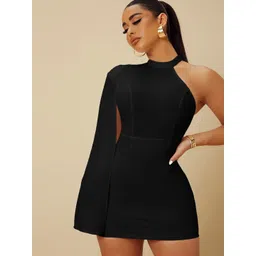 Kotty Women Solid Batwing Sleeves Bodycon Mini Dress-picture-15