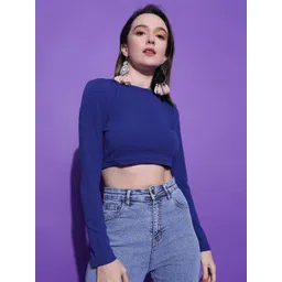 Kotty Women Solid High Neck Top-picture-39