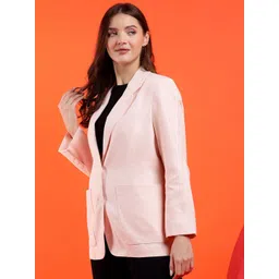 Kotty Women Solid Notched Lapel Overcoat image 2