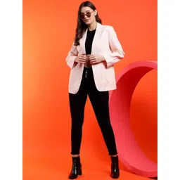 Kotty Women Solid Notched Lapel Overcoat image 3