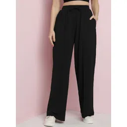 Kotty Women Solid Relaxed High-Rise Easy Wash Trousers-picture-20