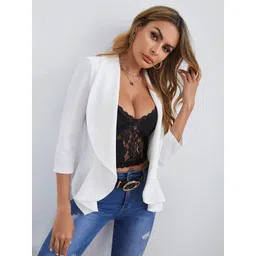 kotty Women Solid Single Breasted Formal Blazer-picture-35