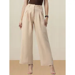 Kotty Women Solid Straight Fit High-Rise Trousers-picture-19